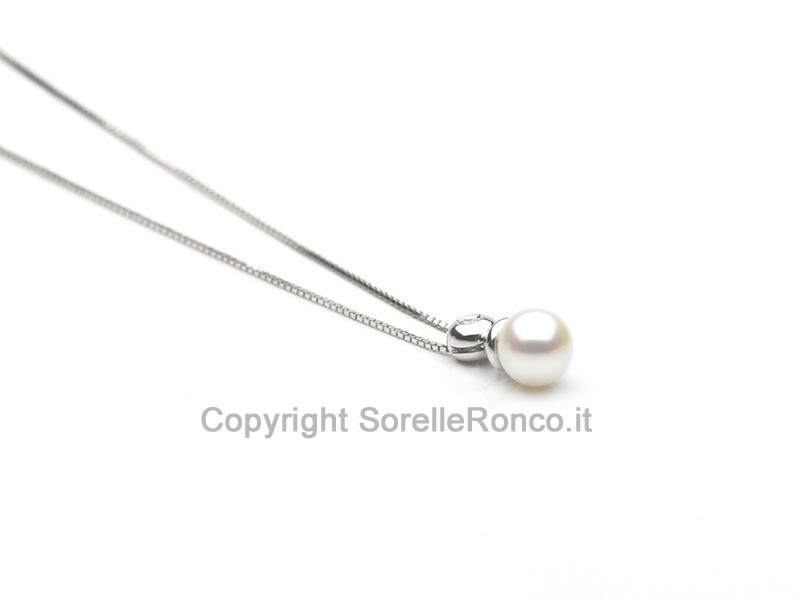 COLLANA IN ORO CON PERLA Ø 7.50 MM
